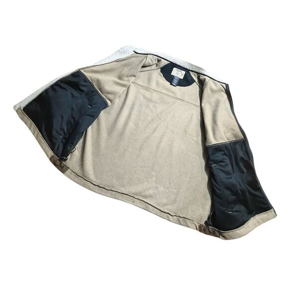 TAG‎ Safari Tan Sherpa Accent Mens Zip Up Jacket Sz XL Preloved - Picture 3 of 5